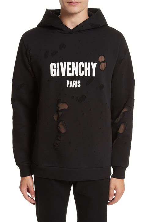 givenchy printed hoodie|givenchy hoodie distressed.